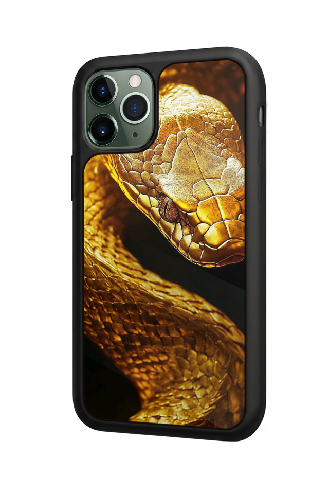iPhone 11 Pro Uyumlu Yılan Tasarımlı Glossy Premium Kılıf