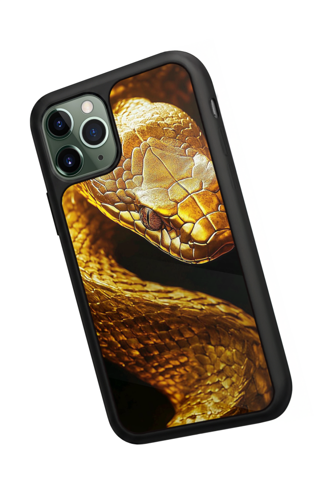 iPhone 11 Pro Uyumlu Yılan Tasarımlı Glossy Premium Kılıf