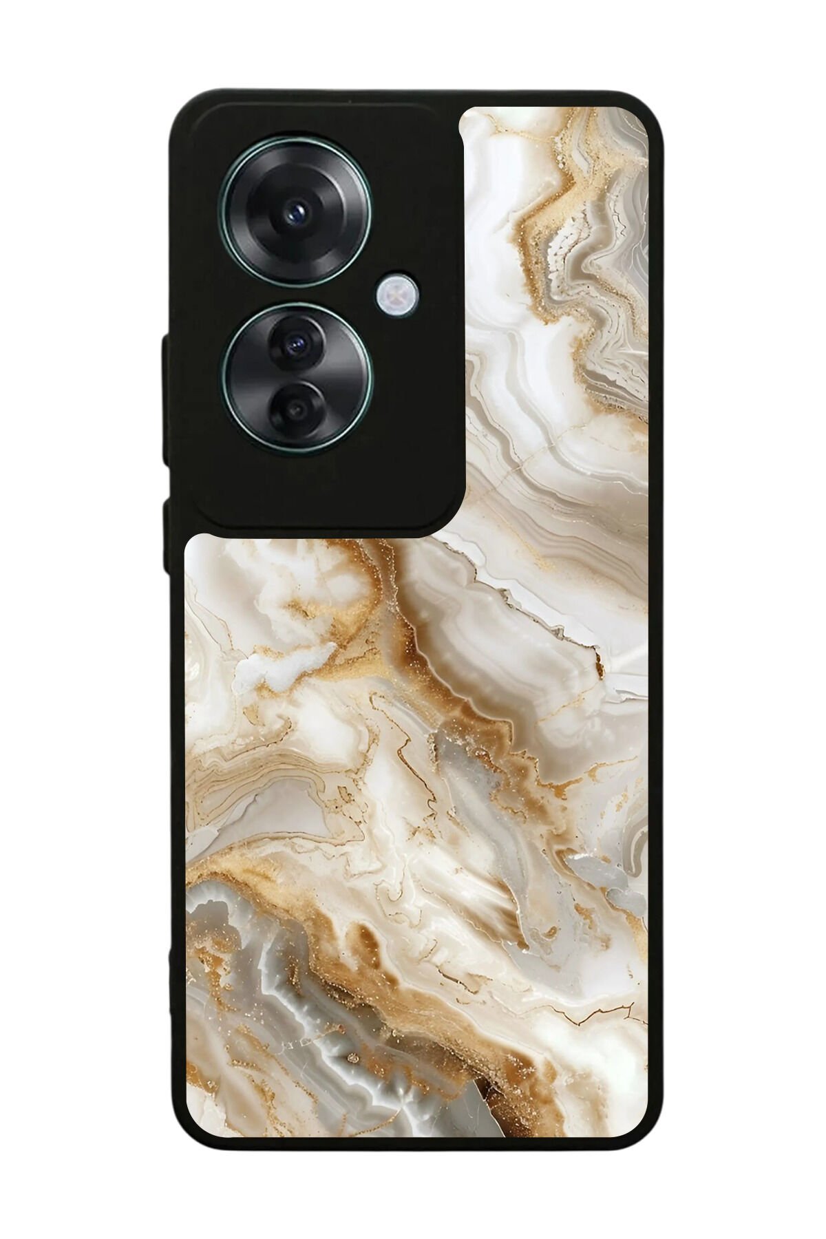 Oppo Reno 11F Uyumlu Mermer Marble Tasarımlı Glossy Premium Kılıf