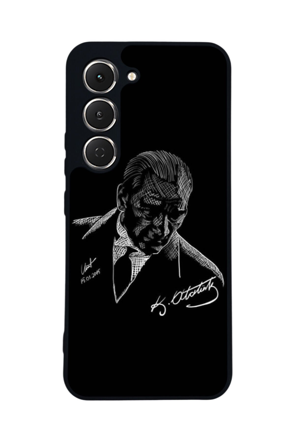 Tecno Spark 40 Pro Uyumlu Mustafa Kemal Ataturk Tasarımlı Glossy Premium Kılıf