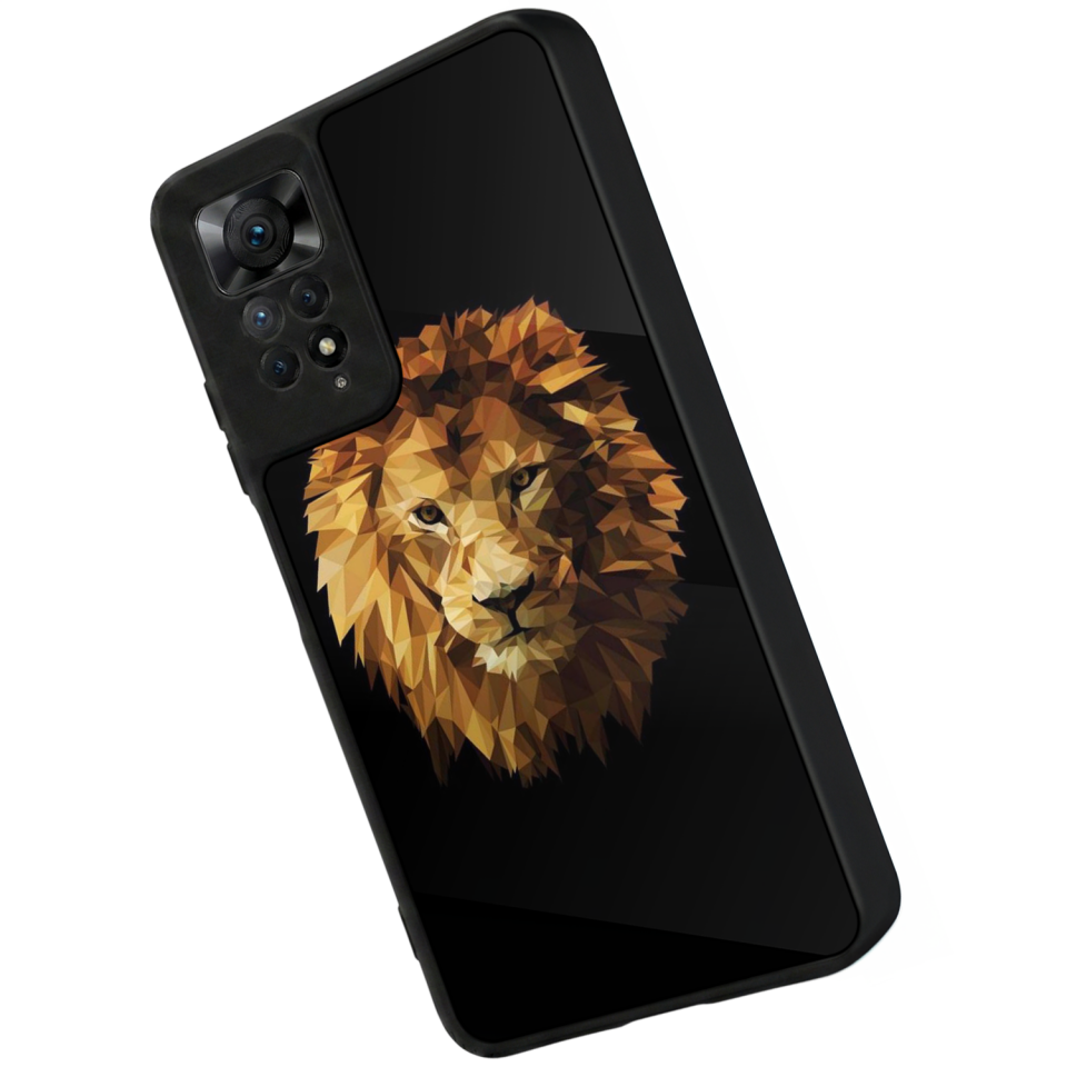 Xiaomi Redmi Note 11 Pro Uyumlu Aslan Tasarımlı Glossy Premium Kılıf