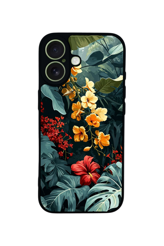 iPhone 17 Uyumlu Botanik Tasarımlı Glossy Premium Kılıf