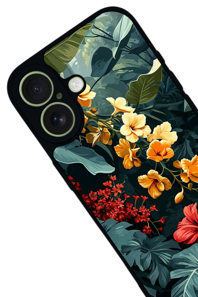 iPhone 17 Uyumlu Botanik Tasarımlı Glossy Premium Kılıf