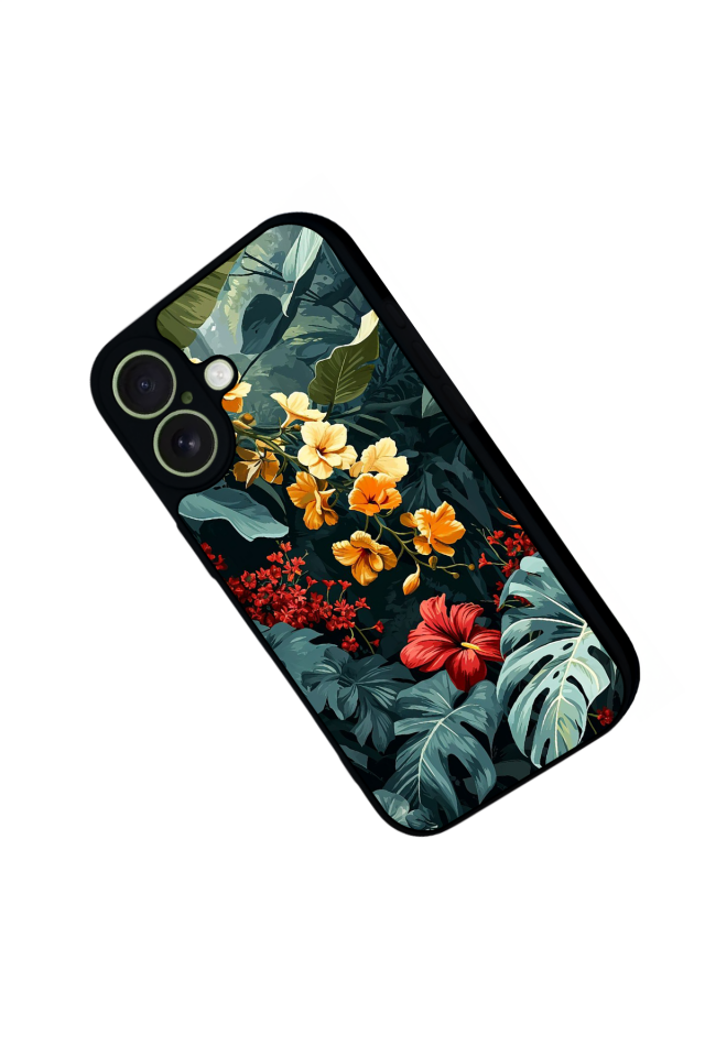 iPhone 17 Uyumlu Botanik Tasarımlı Glossy Premium Kılıf