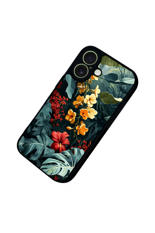 iPhone 17 Uyumlu Botanik Tasarımlı Glossy Premium Kılıf