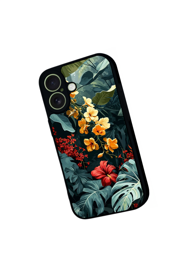 iPhone 17 Uyumlu Botanik Tasarımlı Glossy Premium Kılıf