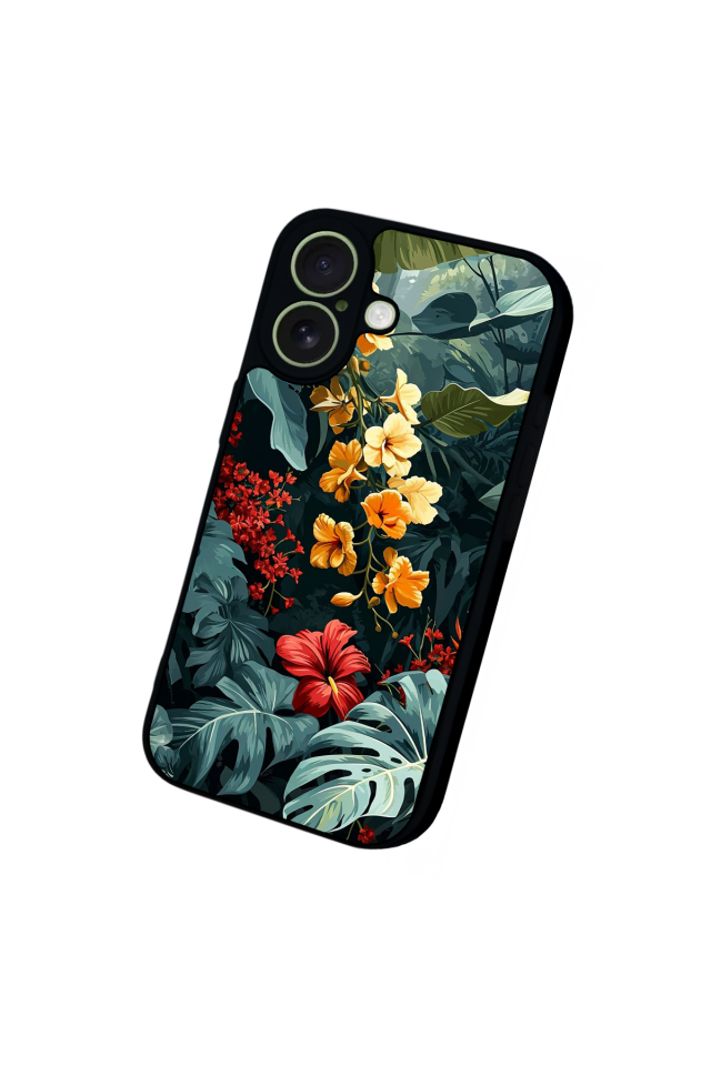 iPhone 17 Uyumlu Botanik Tasarımlı Glossy Premium Kılıf