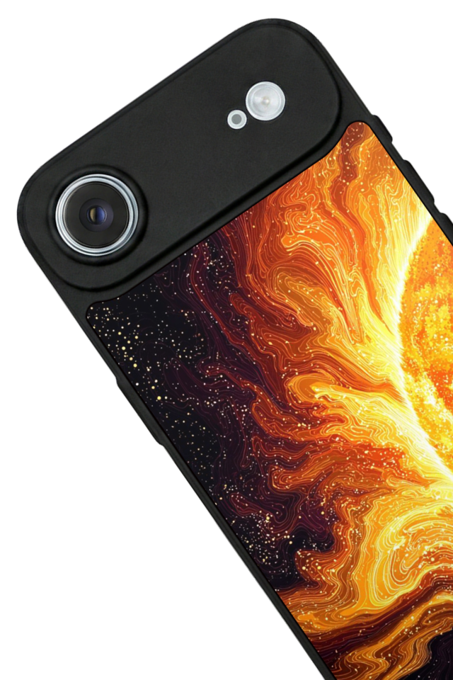 iPhone 17 Air Uyumlu Güneş Tasarımlı Glossy Premium Kılıf