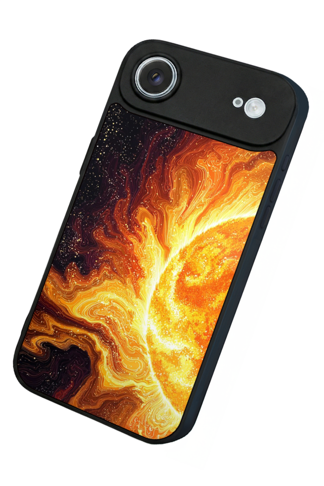 iPhone 17 Air Uyumlu Güneş Tasarımlı Glossy Premium Kılıf