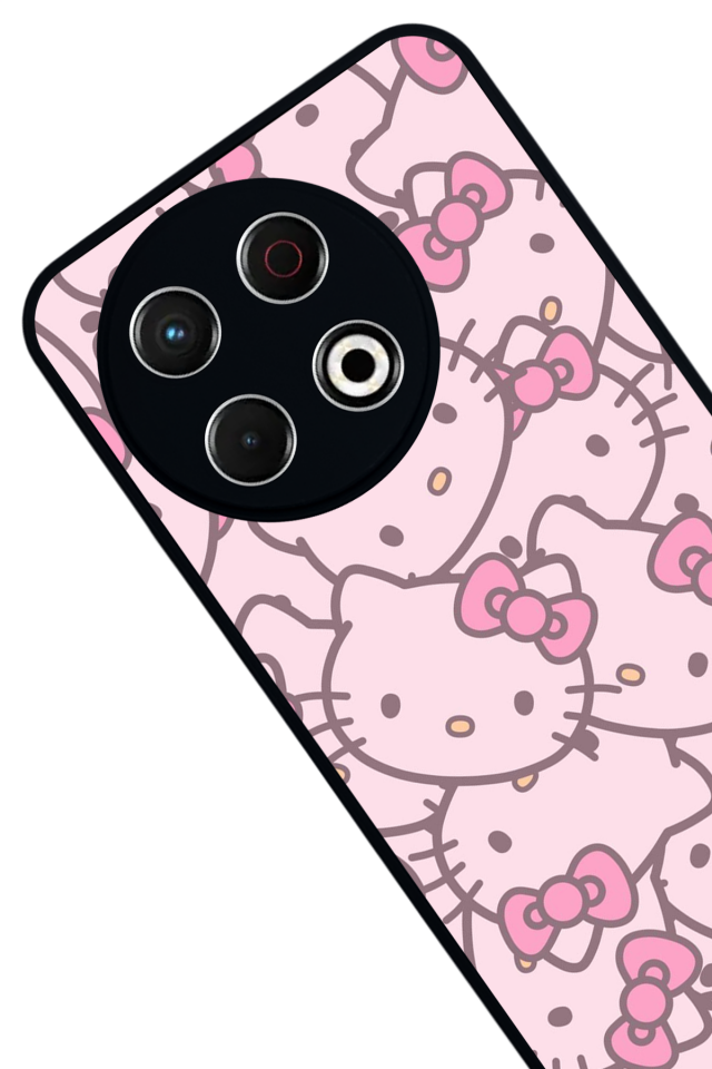 Tecno Spark 30 Pro Uyumlu HelloKitty Tasarımlı Glossy Premium Kılıf