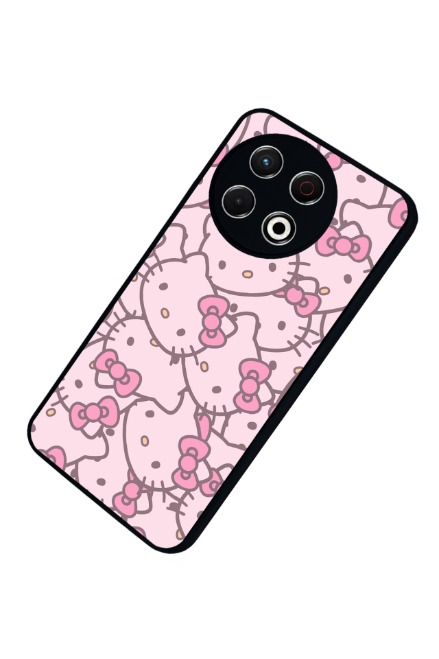 Tecno Spark 30 Pro Uyumlu HelloKitty Tasarımlı Glossy Premium Kılıf