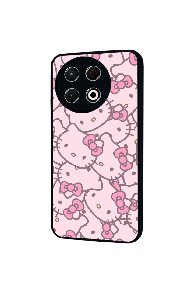 Tecno Spark 30 Pro Uyumlu HelloKitty Tasarımlı Glossy Premium Kılıf