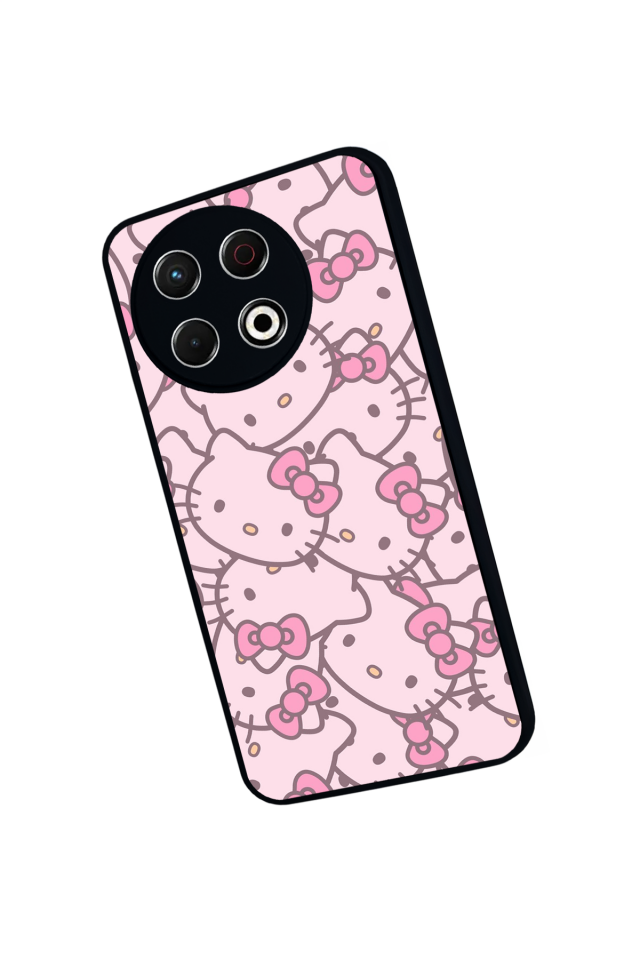 Tecno Spark 30 Pro Uyumlu HelloKitty Tasarımlı Glossy Premium Kılıf