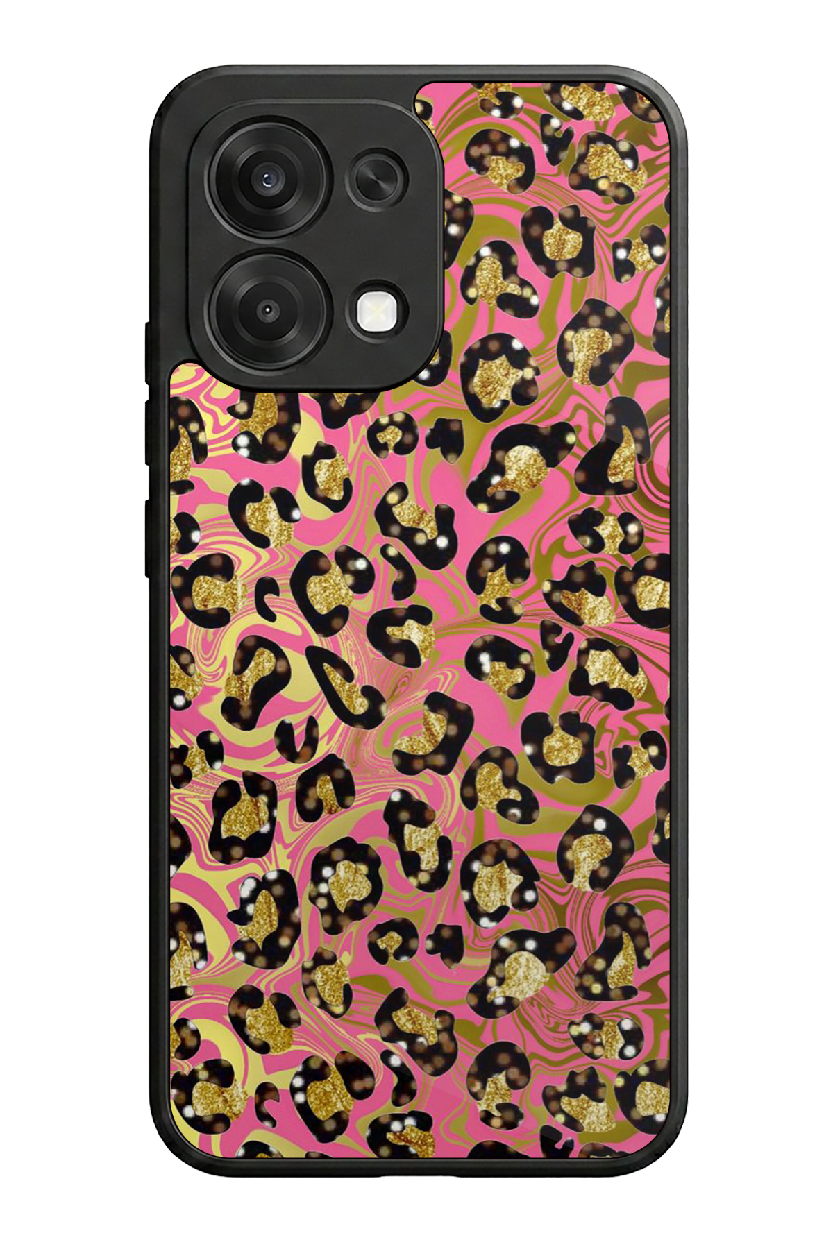 Oppo A6 Pro Uyumlu Hologram Leopar Tasarımlı Glossy Premium Kılıf