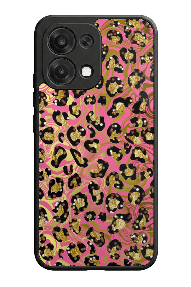 Oppo A6 Pro Uyumlu Hologram Leopar Tasarımlı Glossy Premium Kılıf