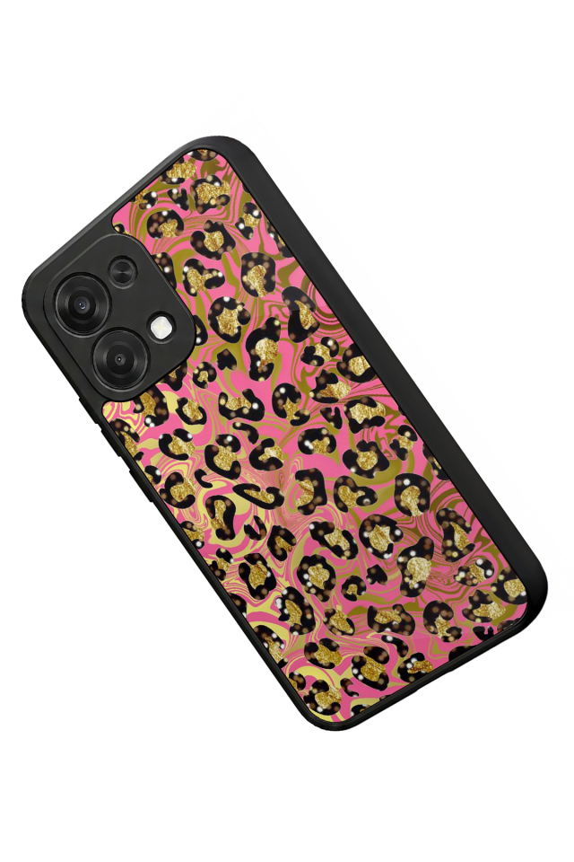 Oppo A6 Pro Uyumlu Hologram Leopar Tasarımlı Glossy Premium Kılıf