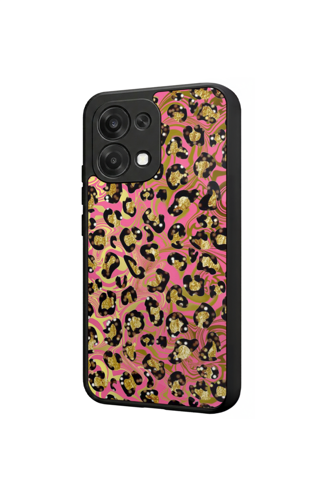 Oppo A6 Pro Uyumlu Hologram Leopar Tasarımlı Glossy Premium Kılıf