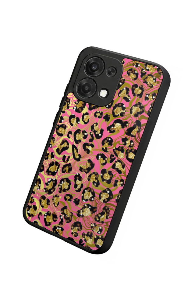 Oppo A6 Pro Uyumlu Hologram Leopar Tasarımlı Glossy Premium Kılıf