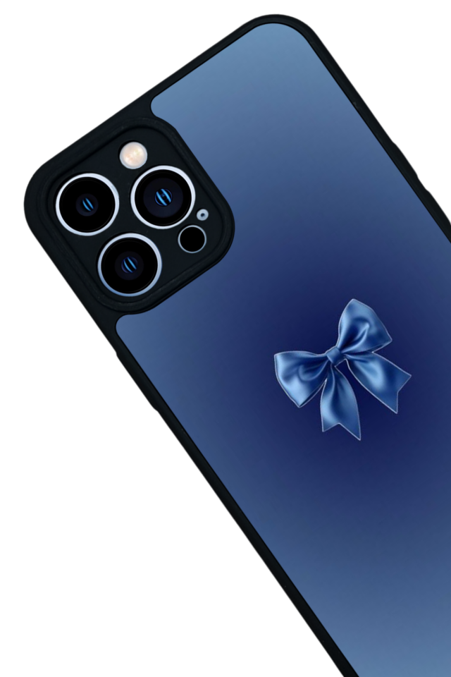 iPhone 13 Pro Max Uyumlu Kurdele Tasarımlı Glossy Premium Kılıf