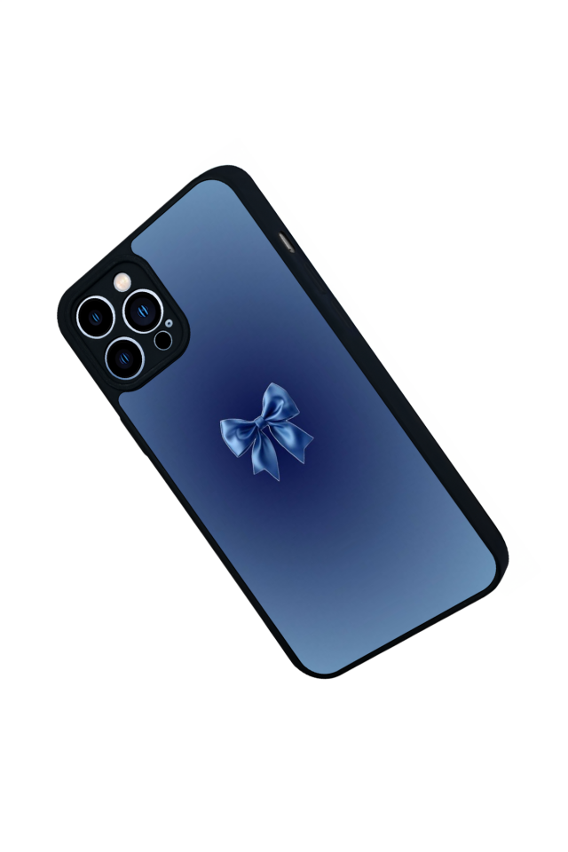 iPhone 13 Pro Max Uyumlu Kurdele Tasarımlı Glossy Premium Kılıf
