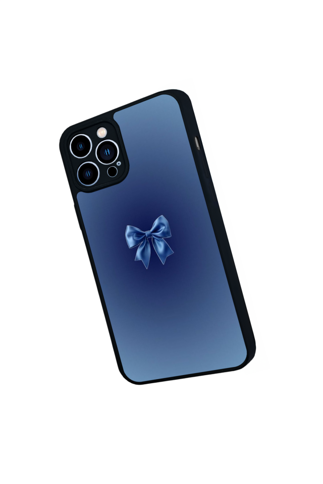 iPhone 13 Pro Max Uyumlu Kurdele Tasarımlı Glossy Premium Kılıf