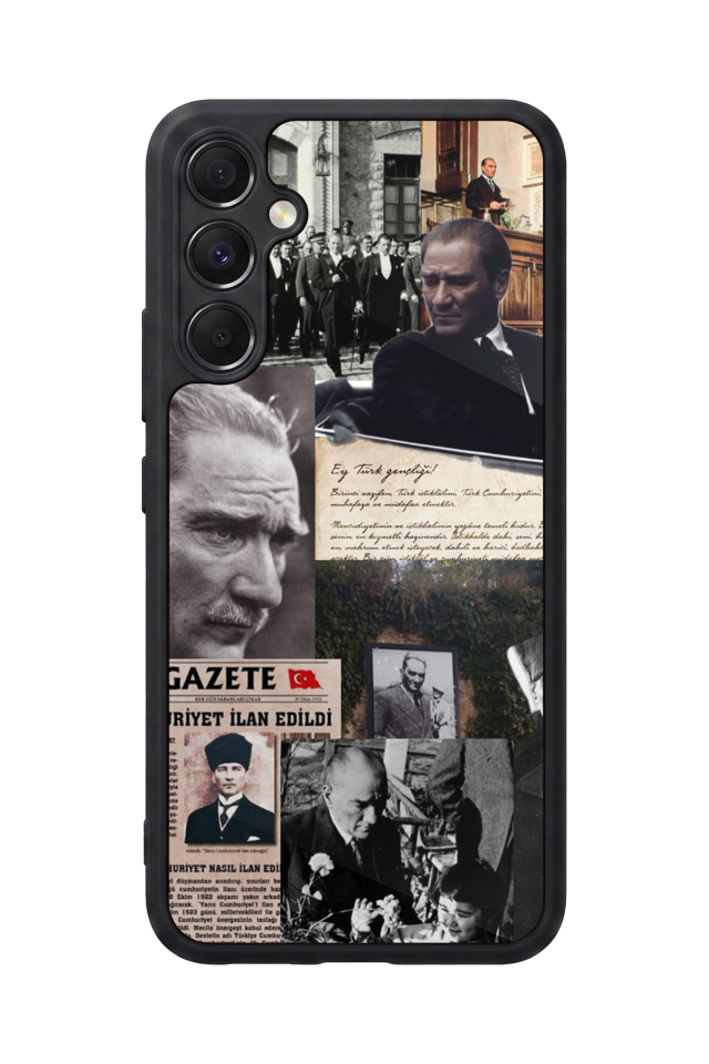 Samsung Galaxy A34 Uyumlu Mustafa Kemal Ataturk Tasarımlı Glossy Premium Kılıf