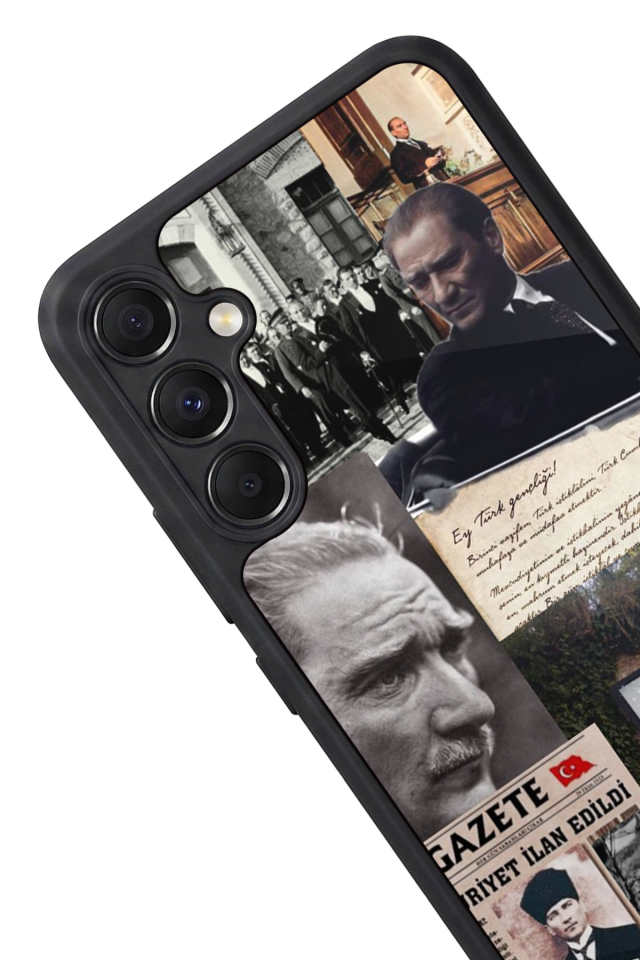 Samsung Galaxy A34 Uyumlu Mustafa Kemal Ataturk Tasarımlı Glossy Premium Kılıf