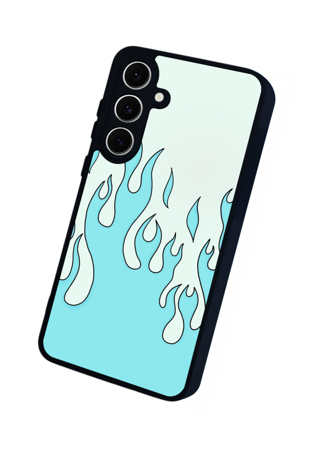 Samsung Galaxy A16 Uyumlu Retro Flame Patterns Tasarımlı Glossy Premium Kılıf