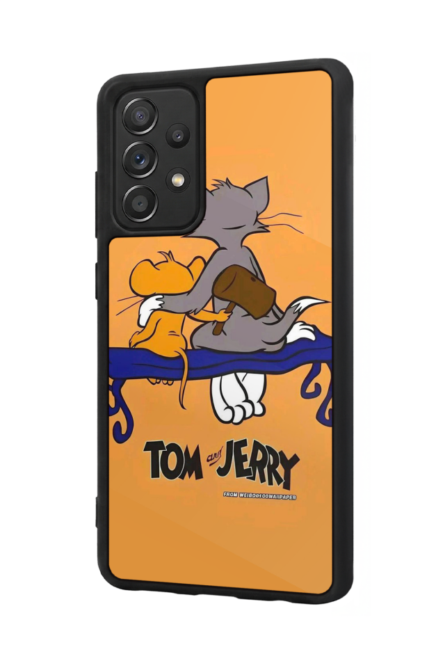 Samsung Galaxy A72 Uyumlu Tom And Jerry Tasarımlı Glossy Premium Kılıf