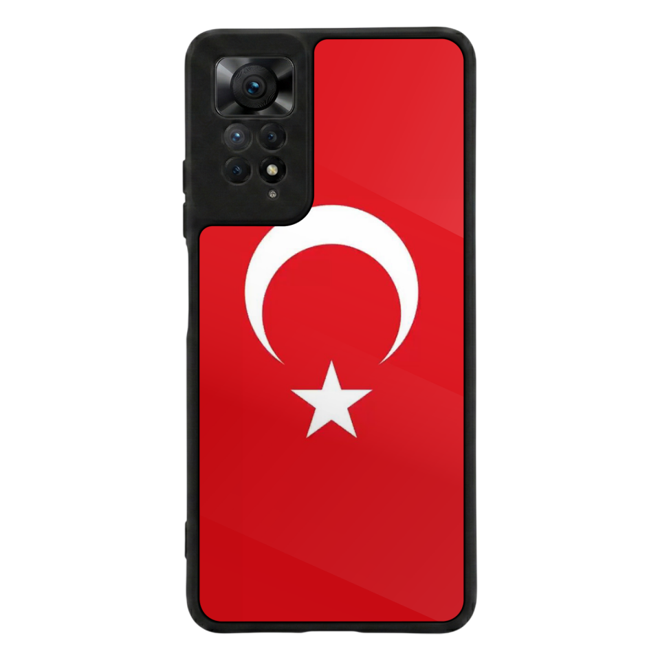 Xiaomi Redmi Note 12 Pro Uyumlu Türk Bayragi Tasarımlı Glossy Premium Kılıf