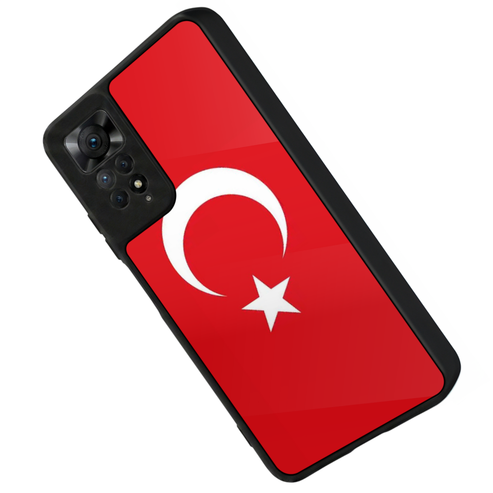 Xiaomi Redmi Note 12 Pro Uyumlu Türk Bayragi Tasarımlı Glossy Premium Kılıf
