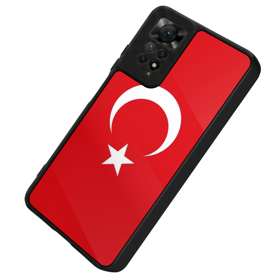 Xiaomi Redmi Note 12 Pro Uyumlu Türk Bayragi Tasarımlı Glossy Premium Kılıf