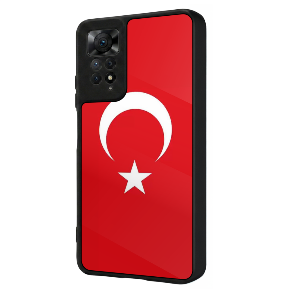 Xiaomi Redmi Note 12 Pro Uyumlu Türk Bayragi Tasarımlı Glossy Premium Kılıf