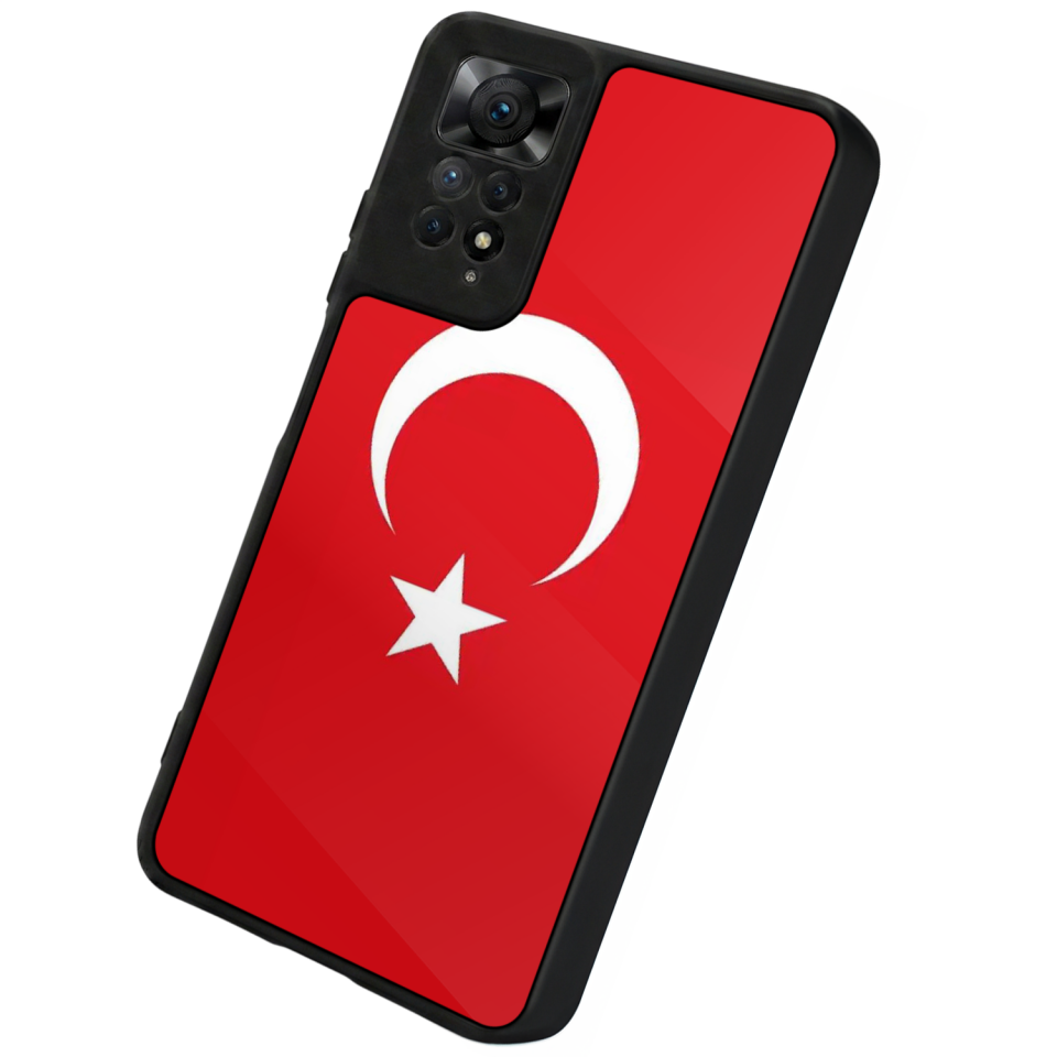Xiaomi Redmi Note 12 Pro Uyumlu Türk Bayragi Tasarımlı Glossy Premium Kılıf