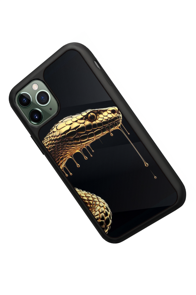 iPhone 11 Pro Uyumlu Yılan Tasarımlı Glossy Premium Kılıf