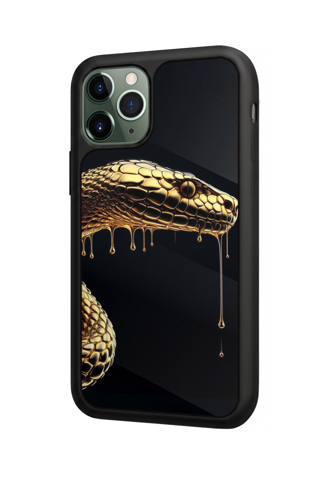 iPhone 11 Pro Uyumlu Yılan Tasarımlı Glossy Premium Kılıf