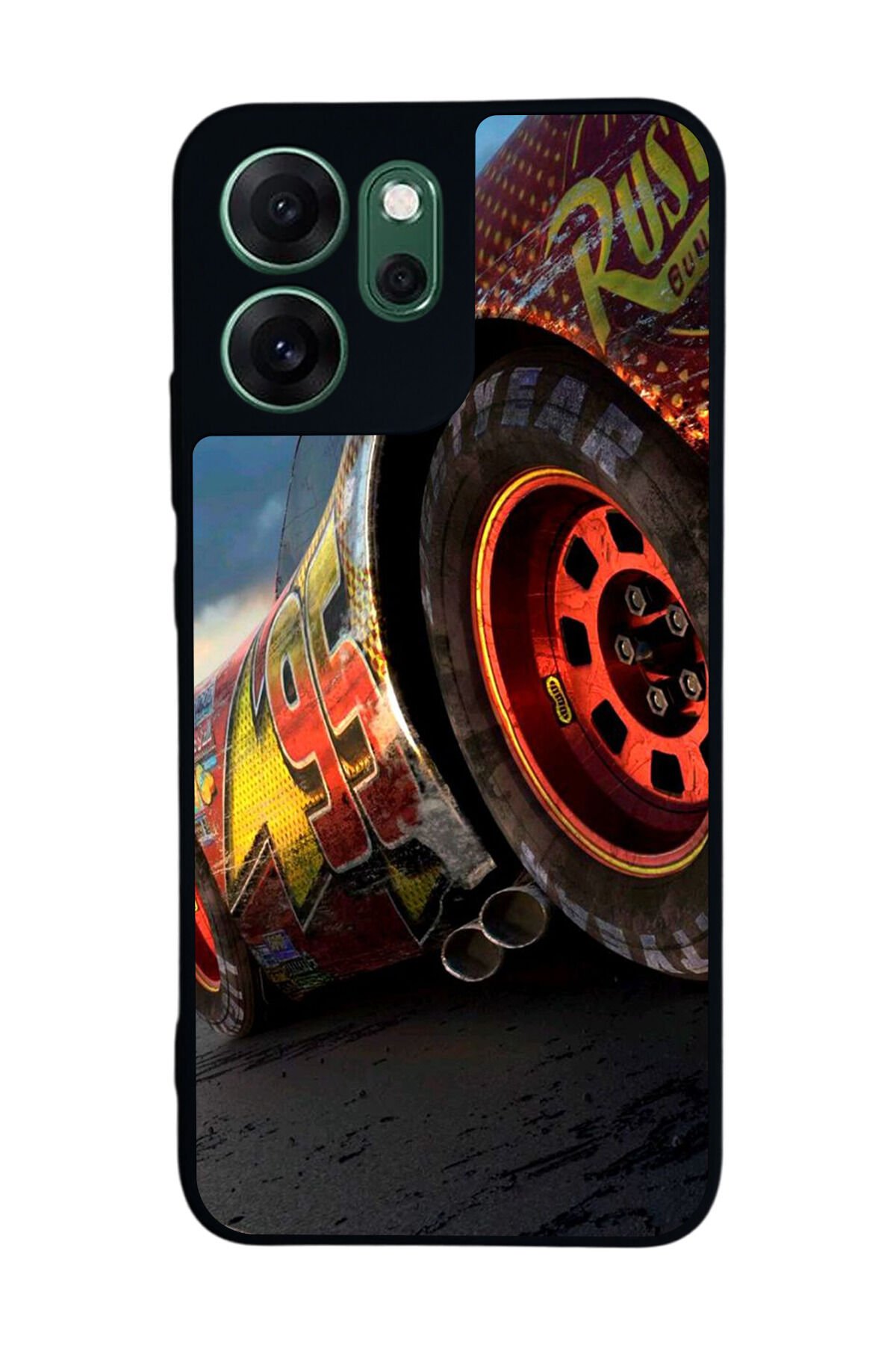 Oppo Reno 14F Uyumlu Şimsek McQueen Tasarımlı Glossy Premium Kılıf