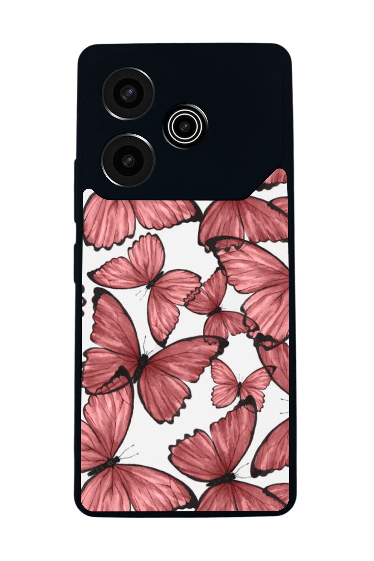 Tecno Pova 6 Uyumlu Kelebek Tasarımlı Glossy Premium Kılıf