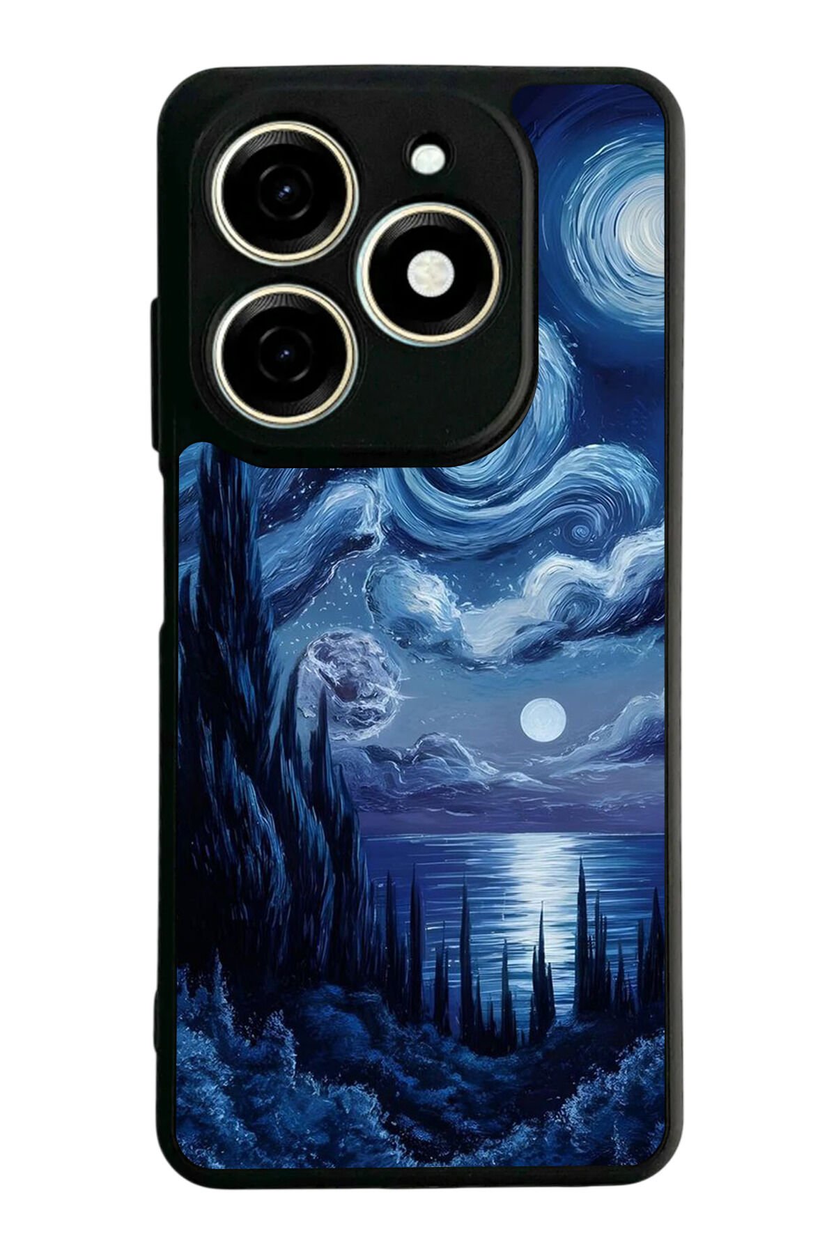 Infınıx Smart 8 Pro Uyumlu Ay Tasarımlı Glossy Premium Kılıf