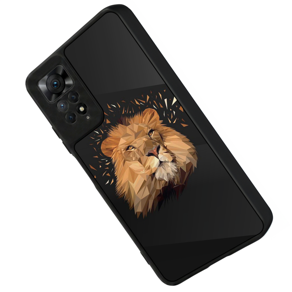 Xiaomi Redmi Note 11 Pro Uyumlu Aslan Tasarımlı Glossy Premium Kılıf