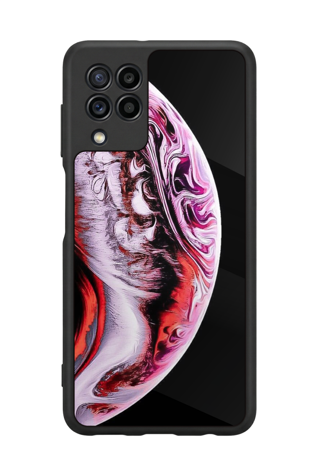 Samsung Galaxy M22 Uyumlu Ay Tasarımlı Glossy Premium Kılıf