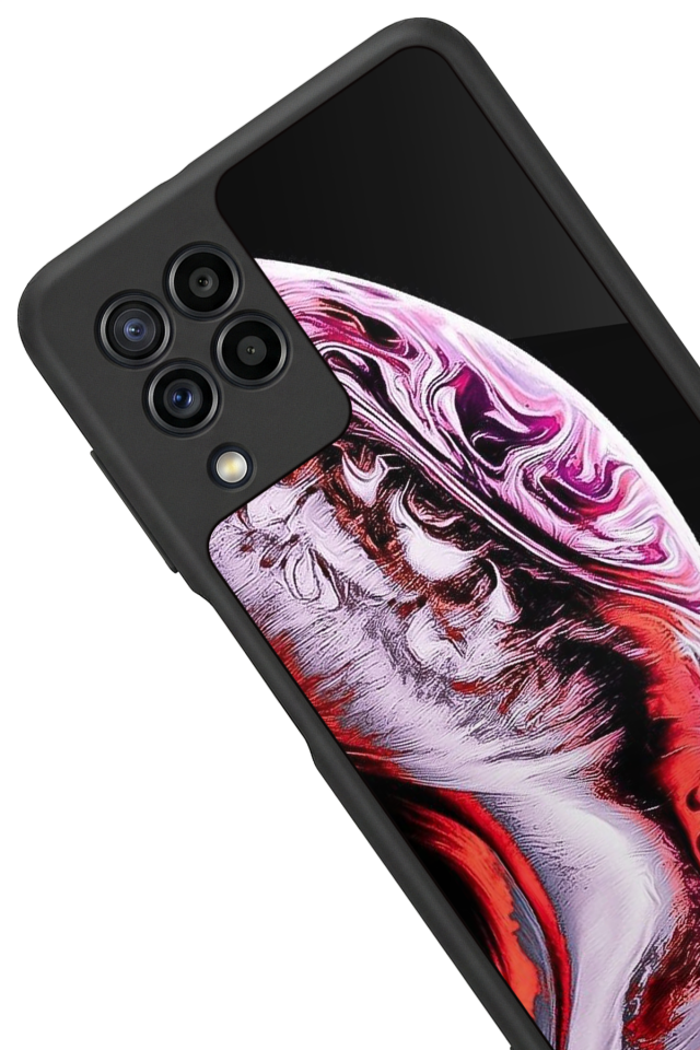 Samsung Galaxy M22 Uyumlu Ay Tasarımlı Glossy Premium Kılıf