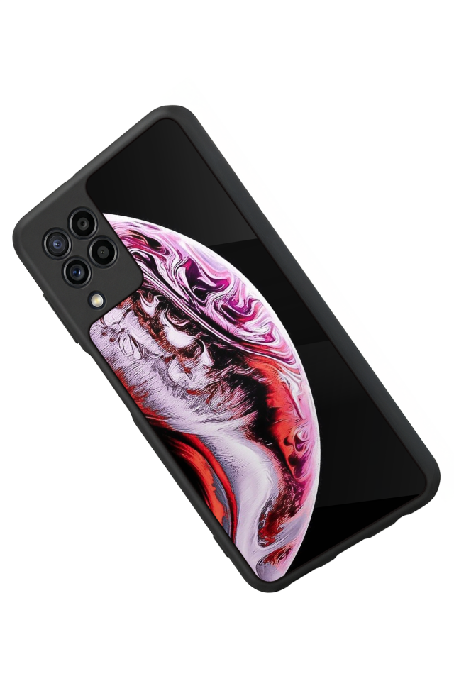 Samsung Galaxy M22 Uyumlu Ay Tasarımlı Glossy Premium Kılıf