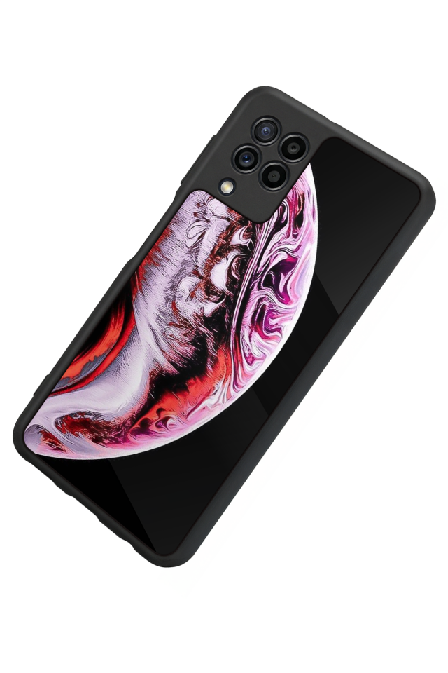 Samsung Galaxy M22 Uyumlu Ay Tasarımlı Glossy Premium Kılıf