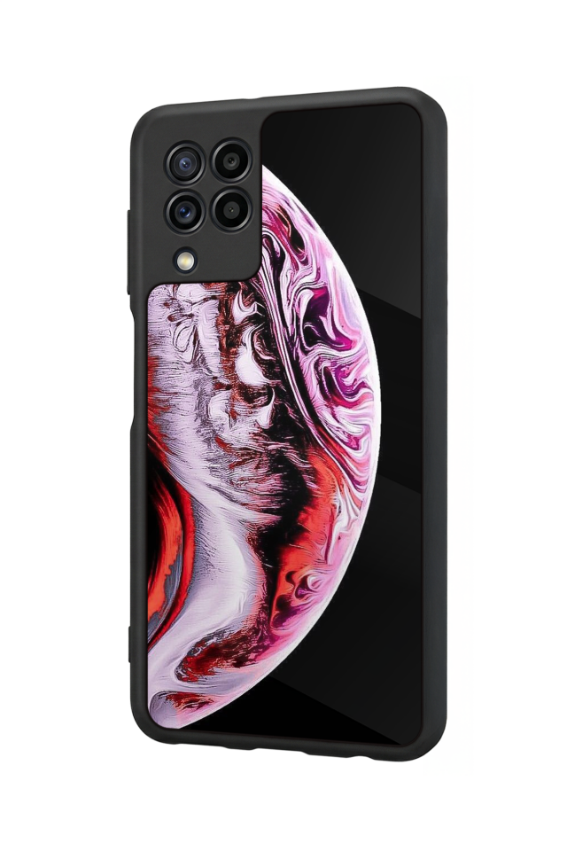 Samsung Galaxy M22 Uyumlu Ay Tasarımlı Glossy Premium Kılıf