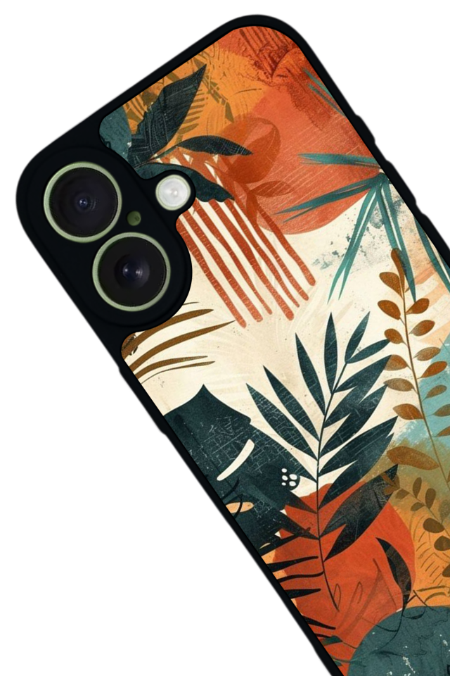 iPhone 17 Uyumlu Botanik Tasarımlı Glossy Premium Kılıf