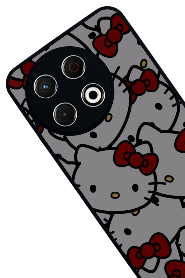 Tecno Spark 30 Pro Uyumlu HelloKitty Tasarımlı Glossy Premium Kılıf