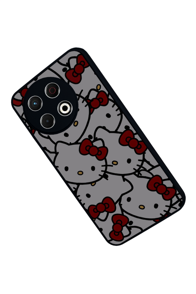 Tecno Spark 30 Pro Uyumlu HelloKitty Tasarımlı Glossy Premium Kılıf