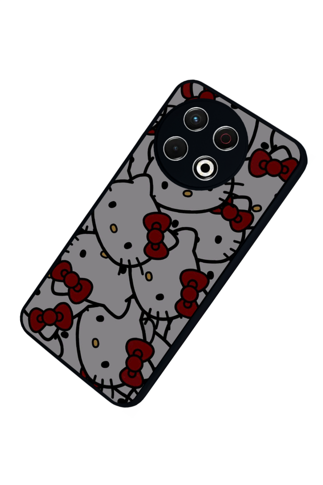 Tecno Spark 30 Pro Uyumlu HelloKitty Tasarımlı Glossy Premium Kılıf