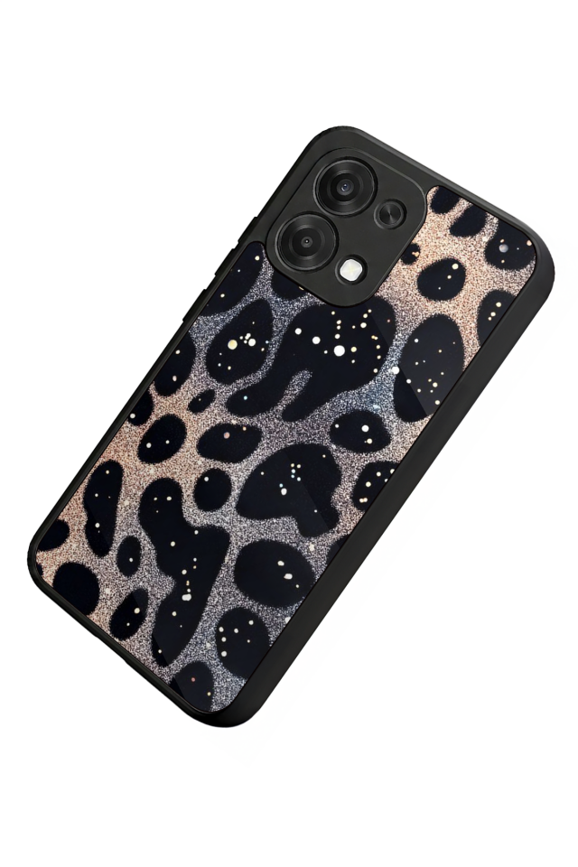 Oppo A6 Pro Uyumlu Hologram Leopar Tasarımlı Glossy Premium Kılıf